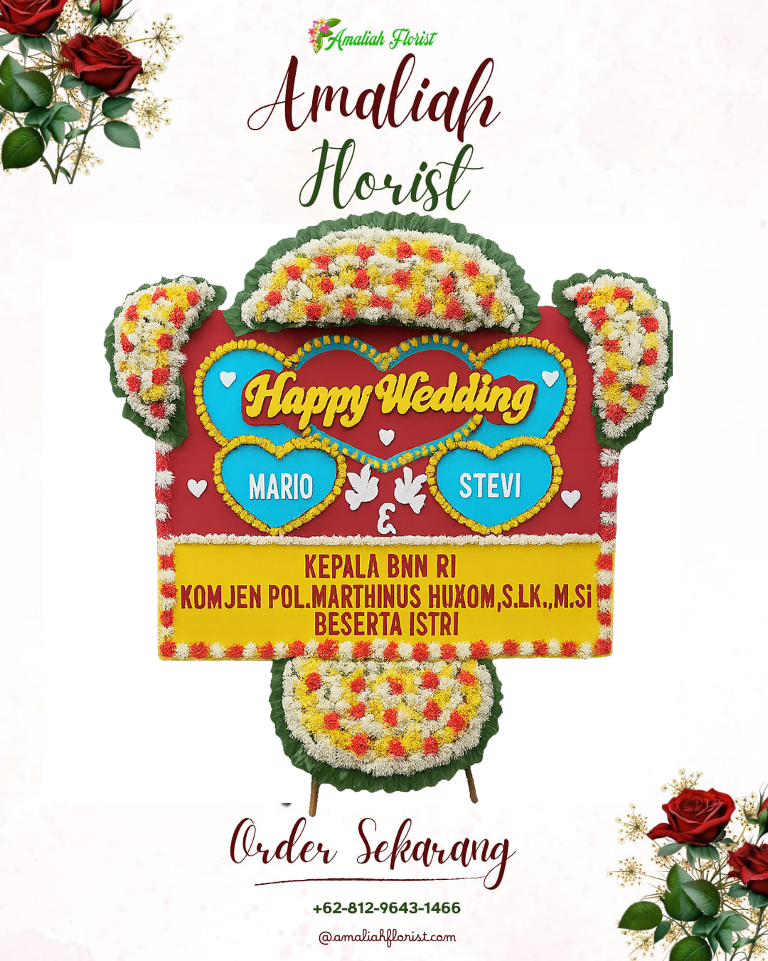 Papan Bunga Pernikahan Mulyorejo